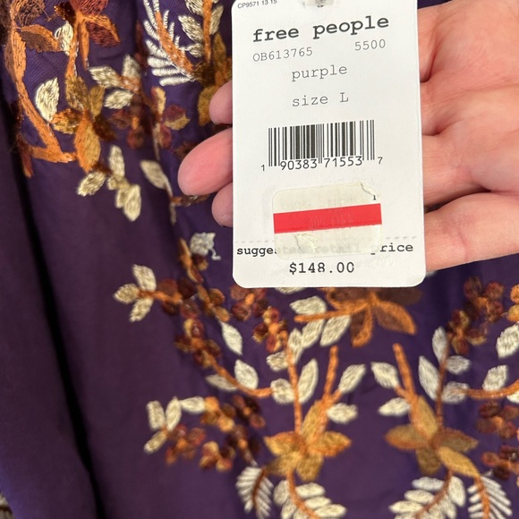 Free People Purple Mini Dress size large new with tags never worn - Picture 4 of 4